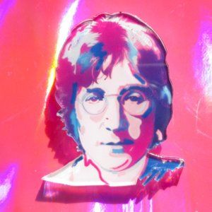 john lennon pink blue purple pin brooch jewelry